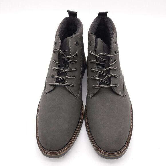 River Island (Mens Size US 8‎ EU 41) Chukka Ankle Lace Up Gray Biker Dress Boots main image 6
